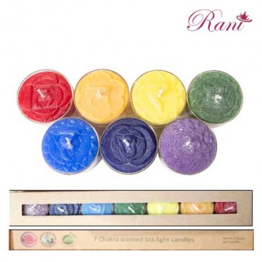 Set 7 candele piccole aromatiche chakra 