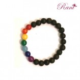 Braccialetto chakra pietra lavica Braccialetto chakra pietra lavica