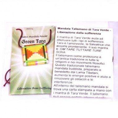 Talismano Mandala di Tara Verde - Liberazione dalla sofferenza Talismano Mandala di Tara Verde - Liberazione dalla sofferenza
